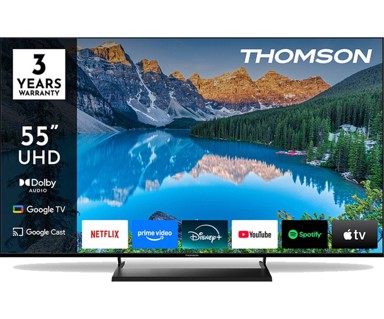 THOMSON TV 55UG5X15, 55", LED, 4K UHD, Google TV, crni